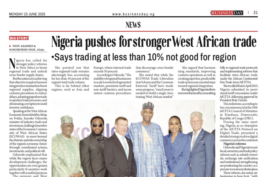 Nigeria pushes for stronger West African trade